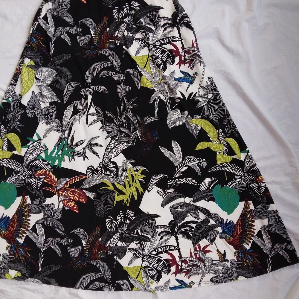 Attitudes by Renee Multicolor Rainforest Fit & Flare Dress Women's Medium Petite - Picture 4 of 14